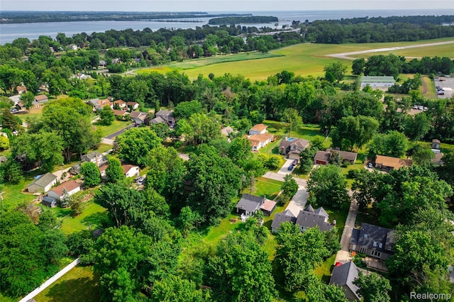 8614 Lake Rd, Grosse Ile, MI 48138 - aerial overview of property's location featuring a large body of water and nearby suburban area