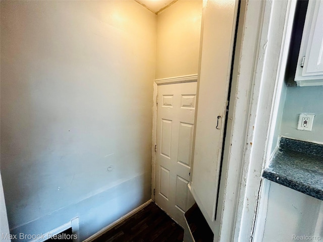 22510 Frisbee St, Detroit, MI 48219 - doorway to outside with dark wood finished floors