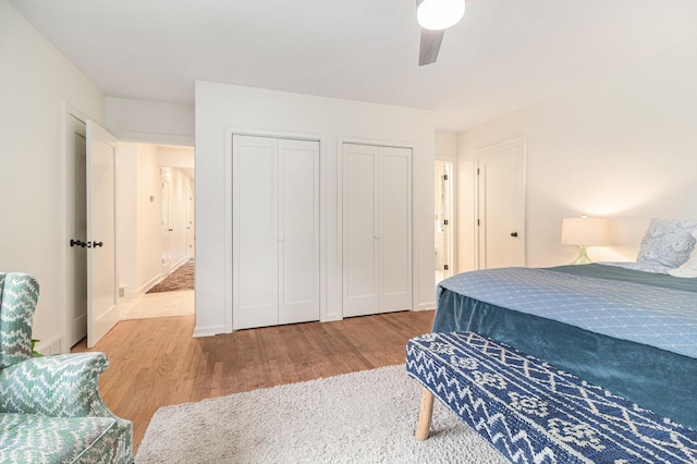 2659 Bedford Rd, Ann Arbor, MI 48104 - bedroom with two closets and wood finished floors