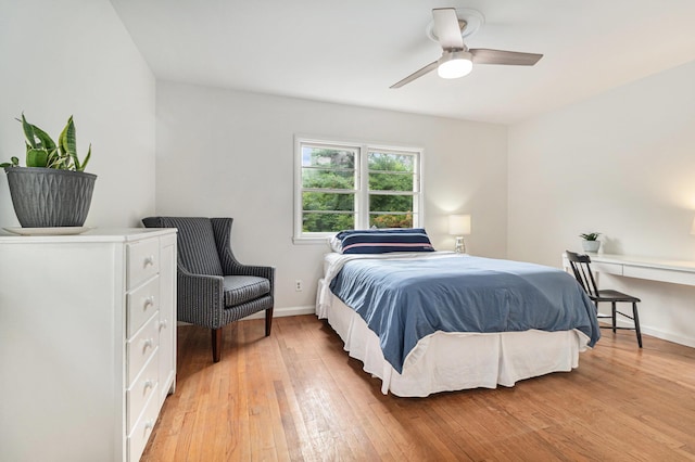 2659 Bedford Rd, Ann Arbor, MI 48104 - bedroom featuring light wood finished floors and a ceiling fan