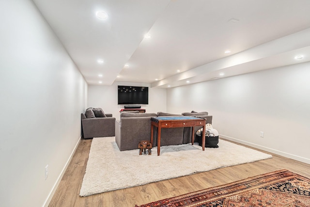 2659 Bedford Rd, Ann Arbor, MI 48104 - living room featuring light wood-style flooring and recessed lighting