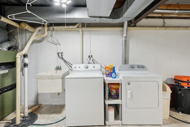 1393 Shankin Dr, Walled Lake, MI 48390 - laundry room featuring separate washer and dryer