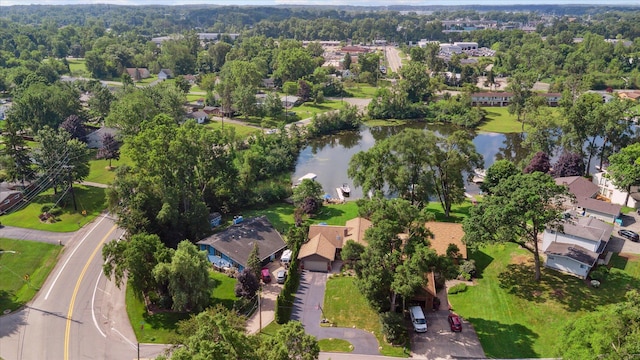 1393 Shankin Dr, Walled Lake, MI 48390 - aerial view of property's location with nearby suburban area and a nearby body of water