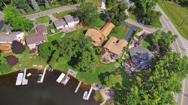 1393 Shankin Dr, Walled Lake, MI 48390 - aerial view of property and surrounding area with nearby suburban area and a large body of water