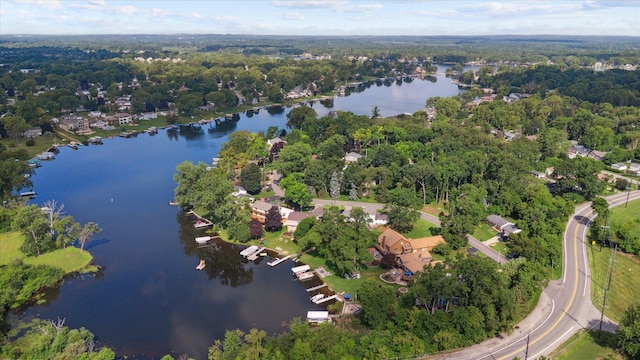 1393 Shankin Dr, Walled Lake, MI 48390 - aerial view of property's location with a large body of water
