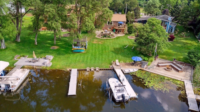 1393 Shankin Dr, Walled Lake, MI 48390 - aerial view of property and surrounding area with a large body of water