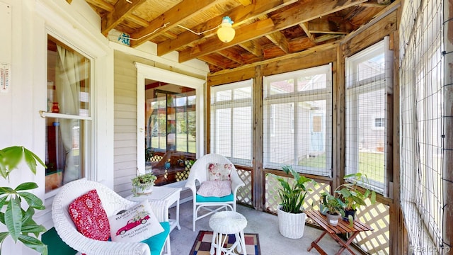 3733 N Hoover Ave, Gladwin, MI 48624 - sunroom / solarium with beamed ceiling