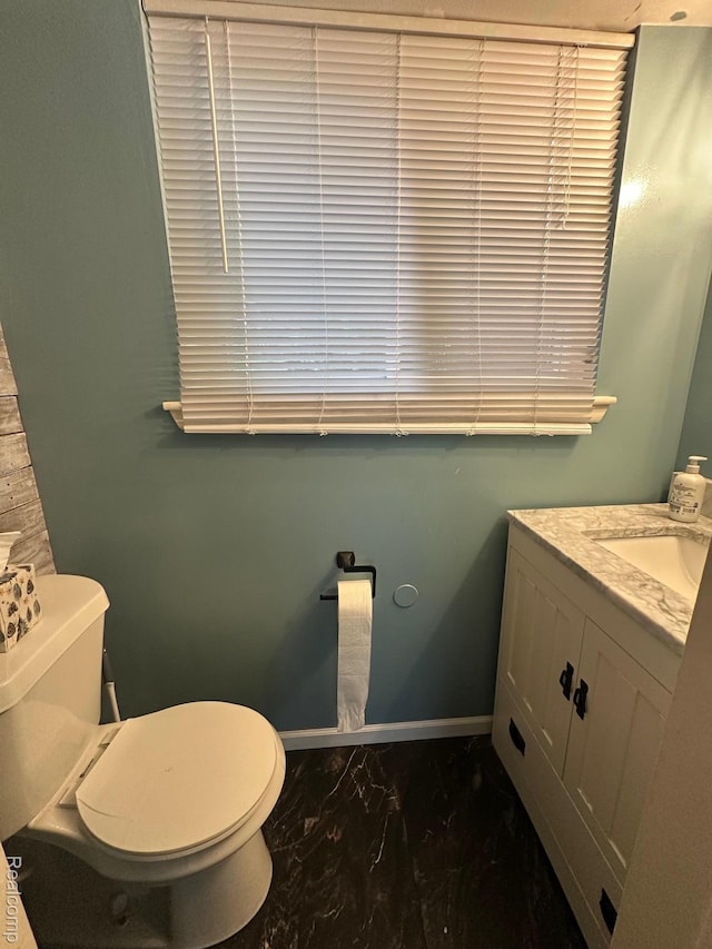 5076 Spring Well Ln, Grand Blanc, MI 48439 - half bathroom with marble look tiles and vanity