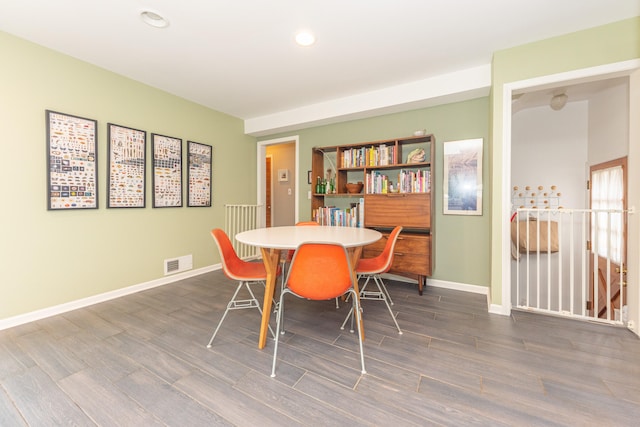2100 Alice St, Ann Arbor, MI 48103 - dining area featuring recessed lighting and dark wood finished floors