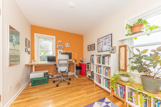 2100 Alice St, Ann Arbor, MI 48103 - office area with wood finished floors and baseboards