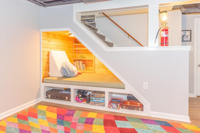 2100 Alice St, Ann Arbor, MI 48103 - recreation room with baseboards and wood finished floors