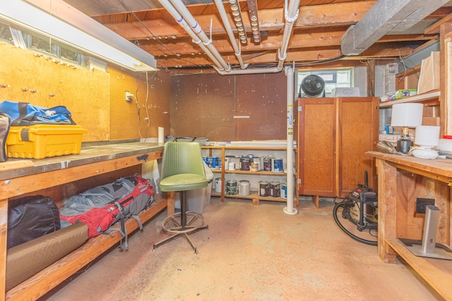 2100 Alice St, Ann Arbor, MI 48103 - below grade area with a workshop area