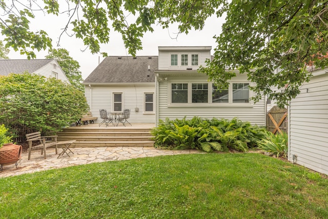 2100 Alice St, Ann Arbor, MI 48103 - rear view of house featuring a deck and roof with shingles