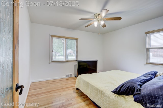 923 E 4th St, Royal Oak, MI 48067 - bedroom featuring wood finished floors and ceiling fan