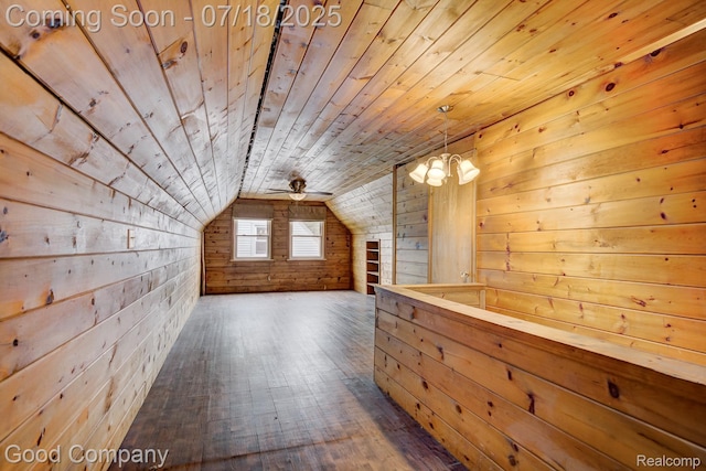 923 E 4th St, Royal Oak, MI 48067 - bonus room with wood walls, wood ceiling, vaulted ceiling, and wood finished floors