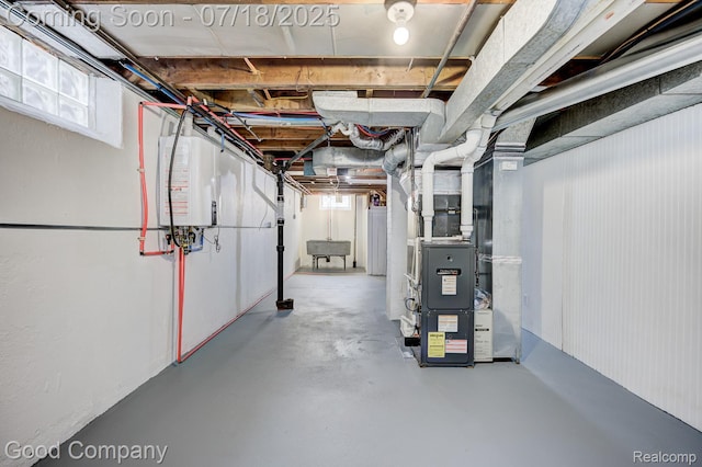 923 E 4th St, Royal Oak, MI 48067 - basement with water heater and heating unit