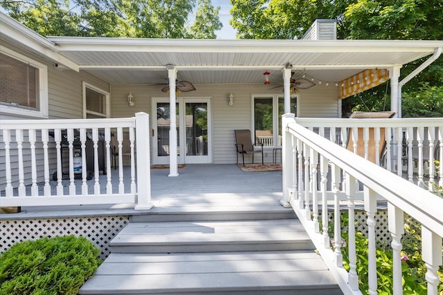11 Geiger Ave, Battle Creek, MI 49037 - deck with ceiling fan