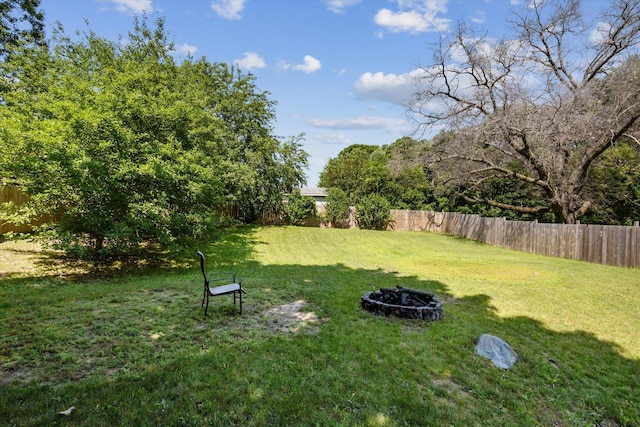 11 Geiger Ave, Battle Creek, MI 49037 - fenced backyard with an outdoor fire pit