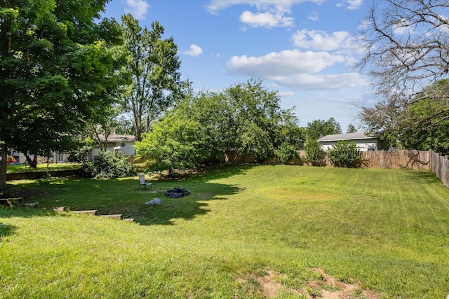 11 Geiger Ave, Battle Creek, MI 49037 - view of yard with an outdoor fire pit
