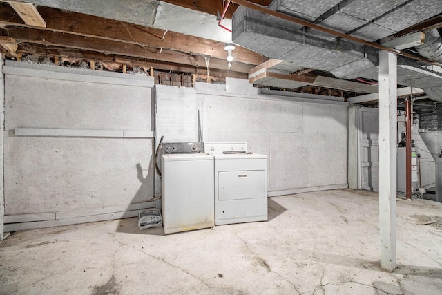 1850 S Burdick St, Kalamazoo, MI 49001 - unfinished below grade area with independent washer and dryer and gas water heater