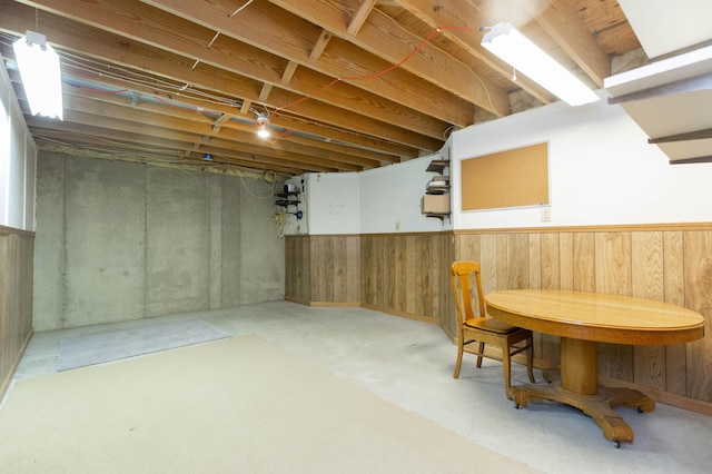 1803 Bell Rd, Niles, MI 49120 - unfinished basement featuring wainscoting and wooden walls