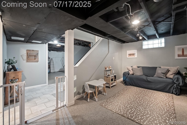 309 S Dorchester Ave, Royal Oak, MI 48067 - living area featuring carpet flooring and stairs