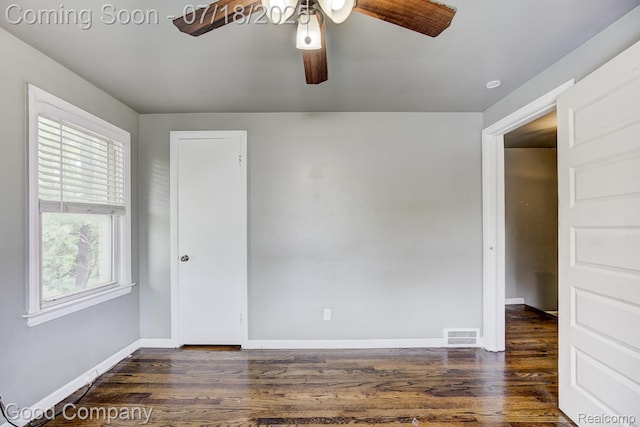 21797 Moross Rd, Grosse Pointe, MI 48236 - spare room with ceiling fan and dark wood finished floors