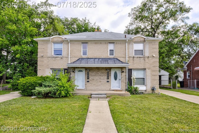 21797 Moross Rd, Grosse Pointe, MI 48236 - traditional home featuring brick siding and a chimney