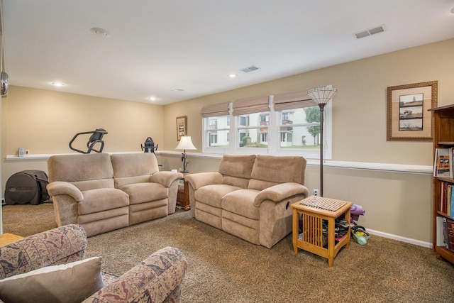 3542 Kirkaldy Cir, Portage, MI 49024 - carpeted living room with recessed lighting