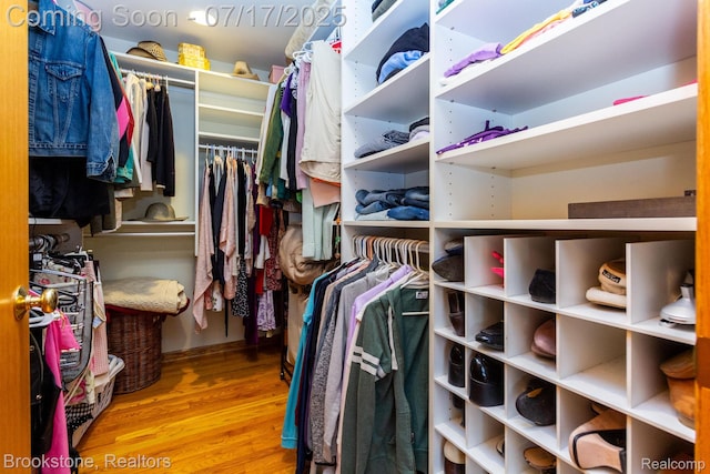 8808 Big Lake Rd, Clarkston, MI 48346 - walk in closet featuring wood finished floors