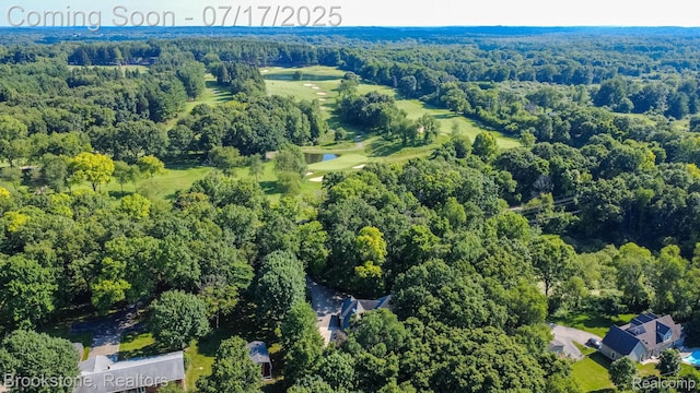 8808 Big Lake Rd, Clarkston, MI 48346 - aerial view of property's location featuring a nearby body of water and a forest