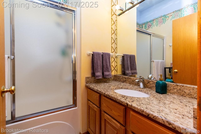 8808 Big Lake Rd, Clarkston, MI 48346 - bathroom with a shower with door and vanity