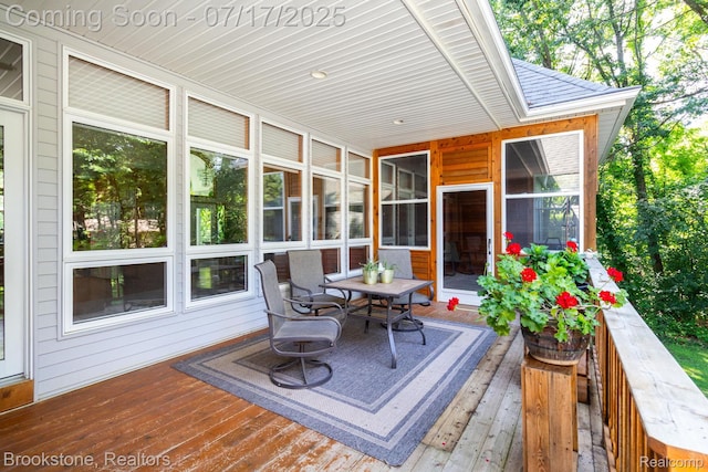 8808 Big Lake Rd, Clarkston, MI 48346 - deck featuring outdoor dining area