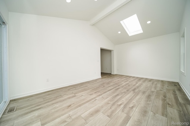 45293 Heatherwoode Ln, Macomb, MI 48044 - additional living space featuring a skylight, light wood finished floors, and recessed lighting