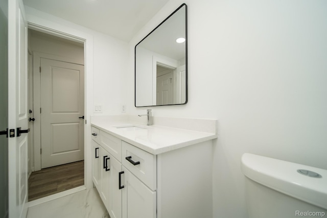 45293 Heatherwoode Ln, Macomb, MI 48044 - bathroom with vanity and marble finish floors