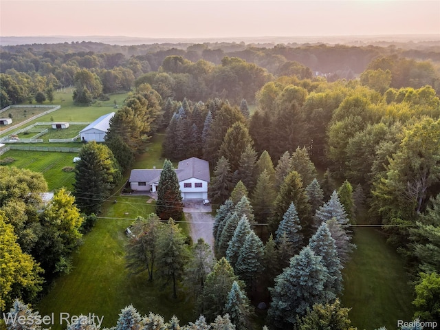 2465 Texter Rd, Leonard, MI 48367 - aerial view at dusk of a wooded view