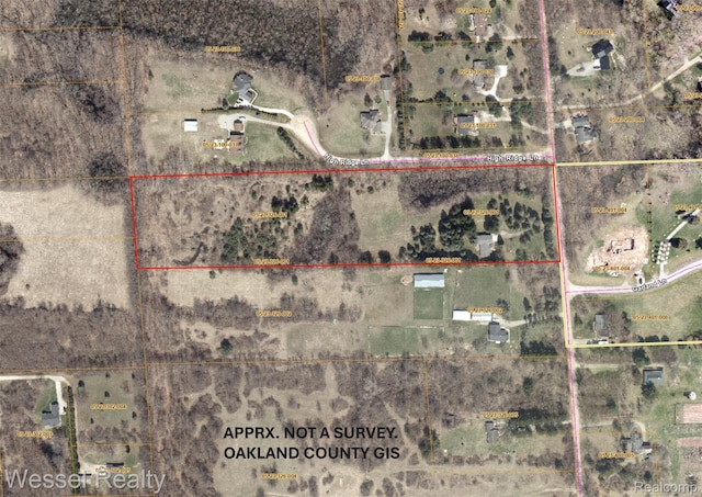 2465 Texter Rd, Leonard, MI 48367 - aerial view of property's location