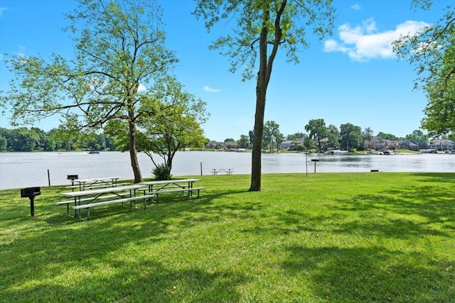 1683 Majon Dr, Highland, MI 48356 - view of green lawn featuring a water view