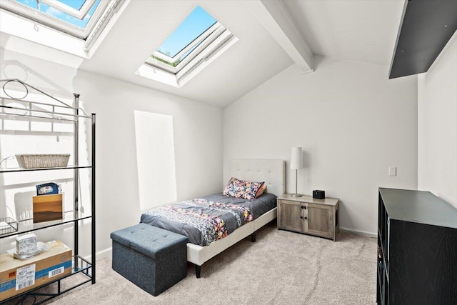1683 Majon Dr, Highland, MI 48356 - bedroom featuring a skylight and light colored carpet