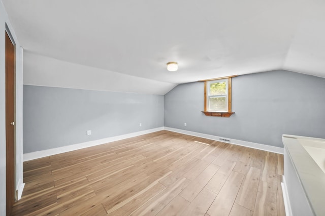 1533 E Munger Rd, Tecumseh, MI 49286 - additional living space featuring vaulted ceiling and light wood-style floors