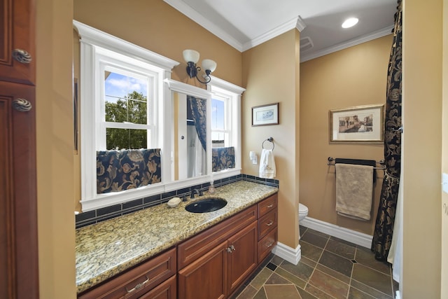 8321 Odowling Dr, Onsted, MI 49265 - full bathroom featuring crown molding and vanity