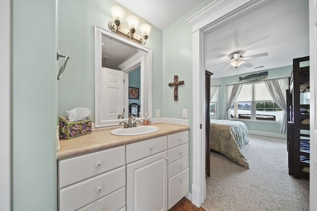 8321 Odowling Dr, Onsted, MI 49265 - ensuite bathroom featuring vanity and ceiling fan