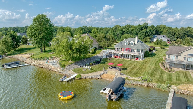8321 Odowling Dr, Onsted, MI 49265 - view from above of property with a large body of water