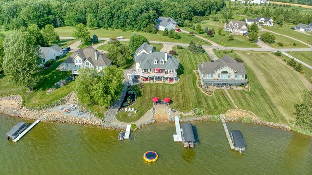 8321 Odowling Dr, Onsted, MI 49265 - aerial overview of property's location featuring a nearby body of water and nearby suburban area