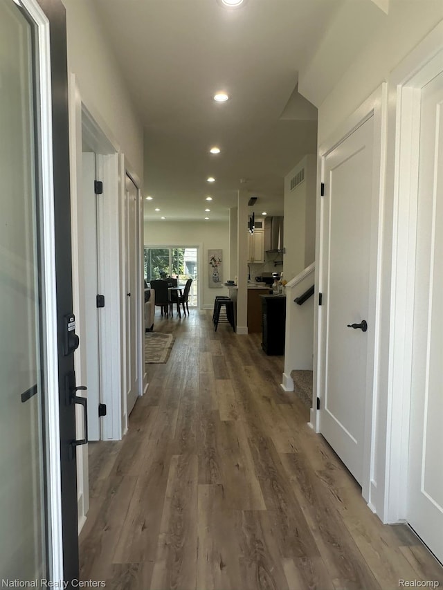 1666 Albany St, Ferndale, MI 48220 - hall featuring recessed lighting and wood finished floors