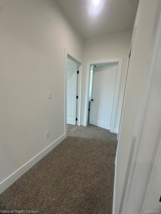 1666 Albany St, Ferndale, MI 48220 - corridor featuring dark colored carpet and baseboards
