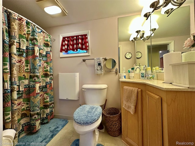 7351 Chain Lake Dr, South Branch, MI 48761 - full bath with vanity and tile patterned flooring