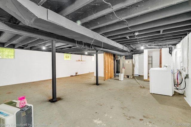509 13th St, Port Huron, MI 48060 - basement featuring washer / dryer and heating unit