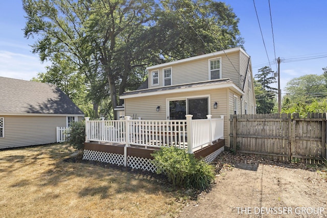 817 Central Ave, Holland, MI 49423 - rear view of house with a wooden deck