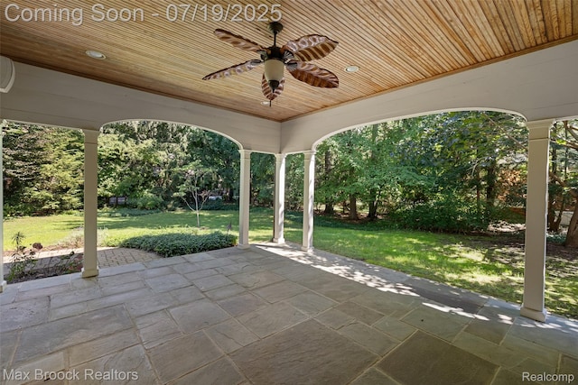 748 Waddington St, Bloomfield Hills, MI 48301 - view of patio / terrace featuring ceiling fan